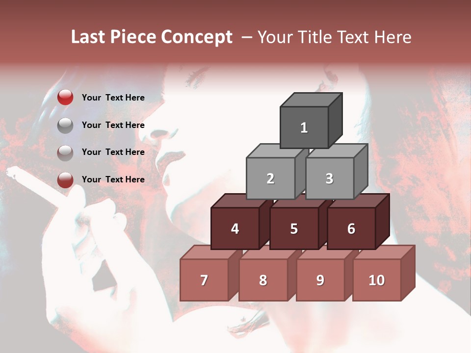 Girl Smoking PowerPoint Template