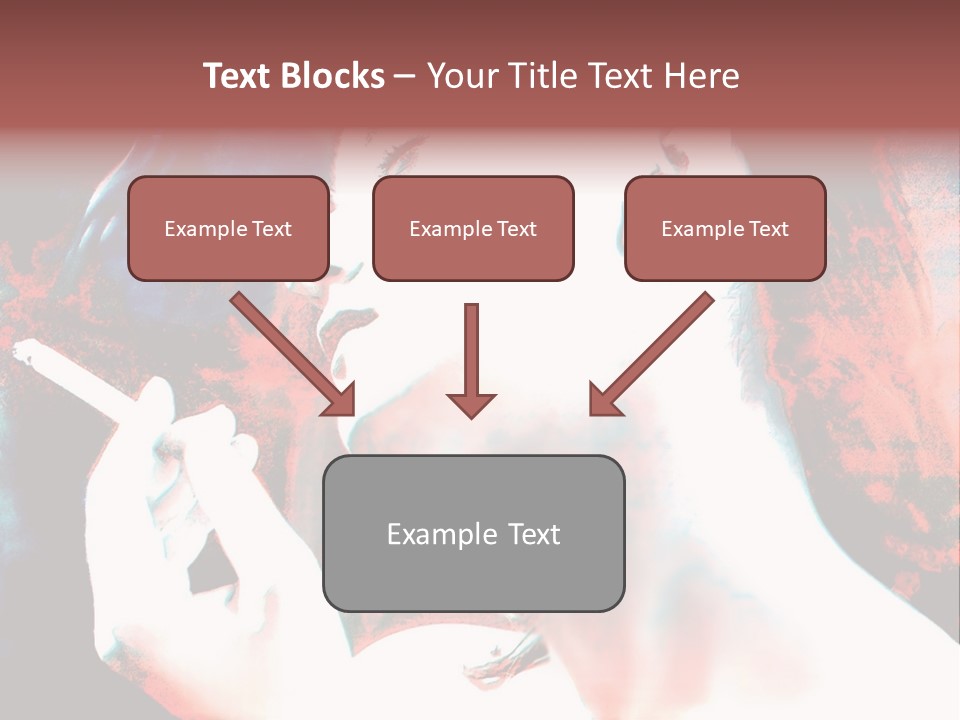 Girl Smoking PowerPoint Template