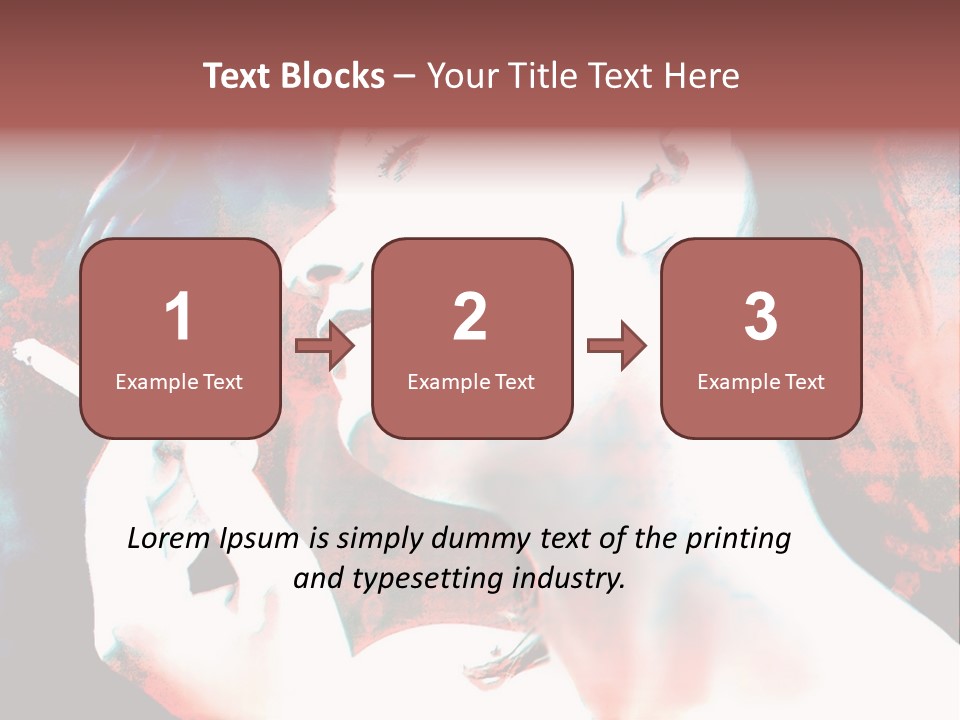 Girl Smoking PowerPoint Template