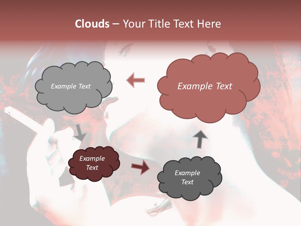 Girl Smoking PowerPoint Template