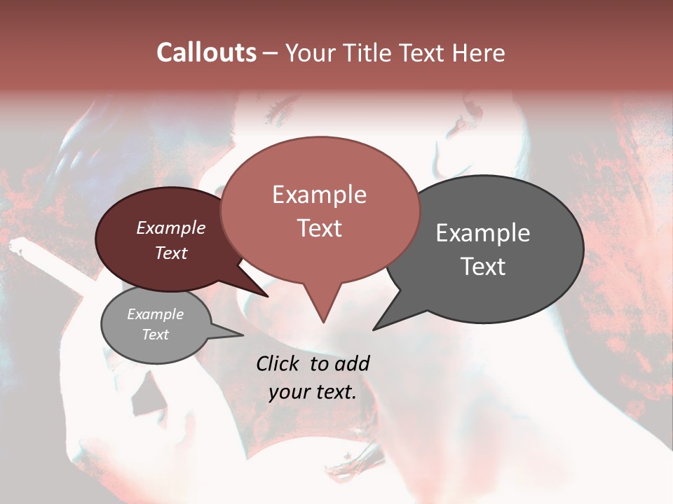 Girl Smoking PowerPoint Template