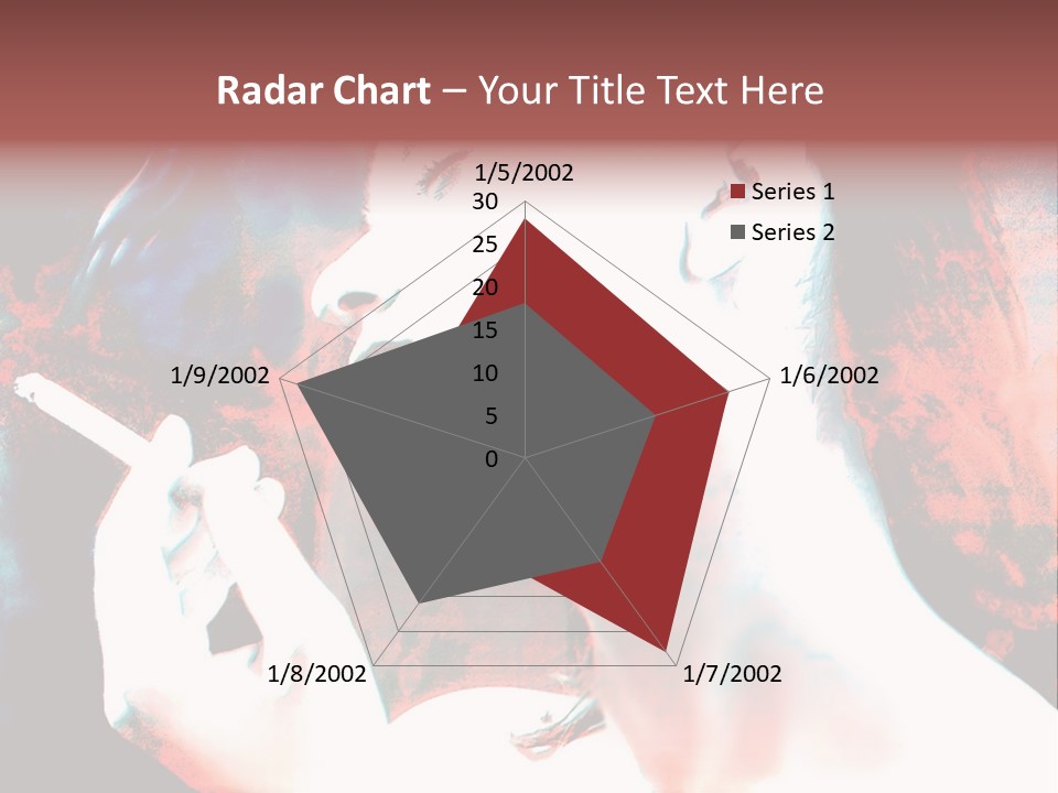 Girl Smoking PowerPoint Template