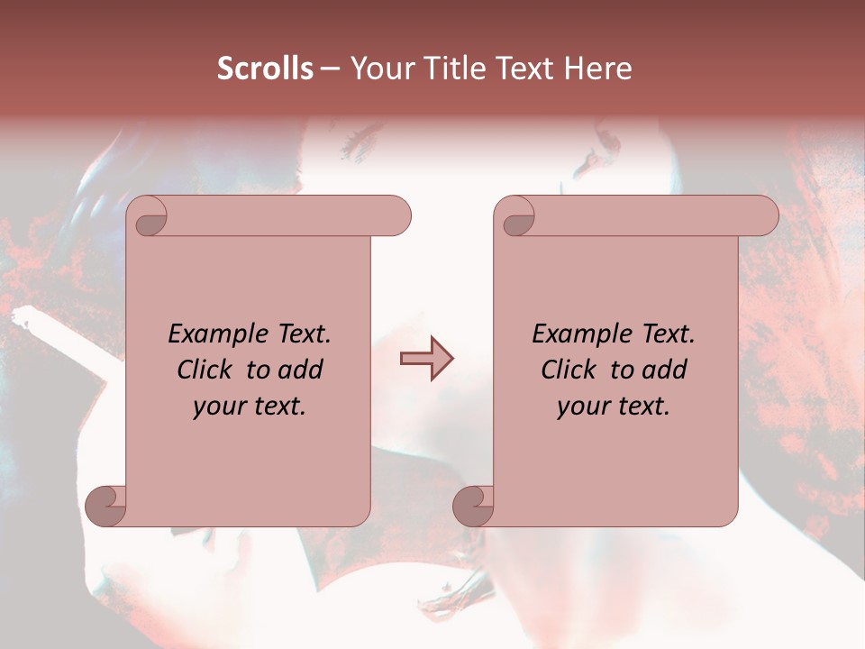 Girl Smoking PowerPoint Template