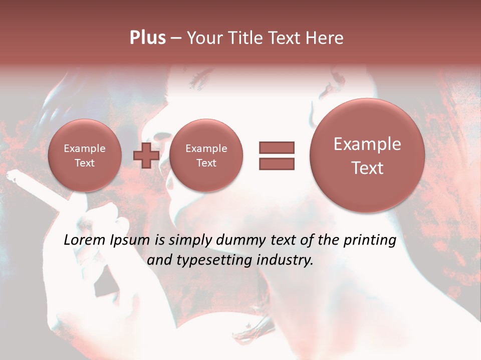 Girl Smoking PowerPoint Template