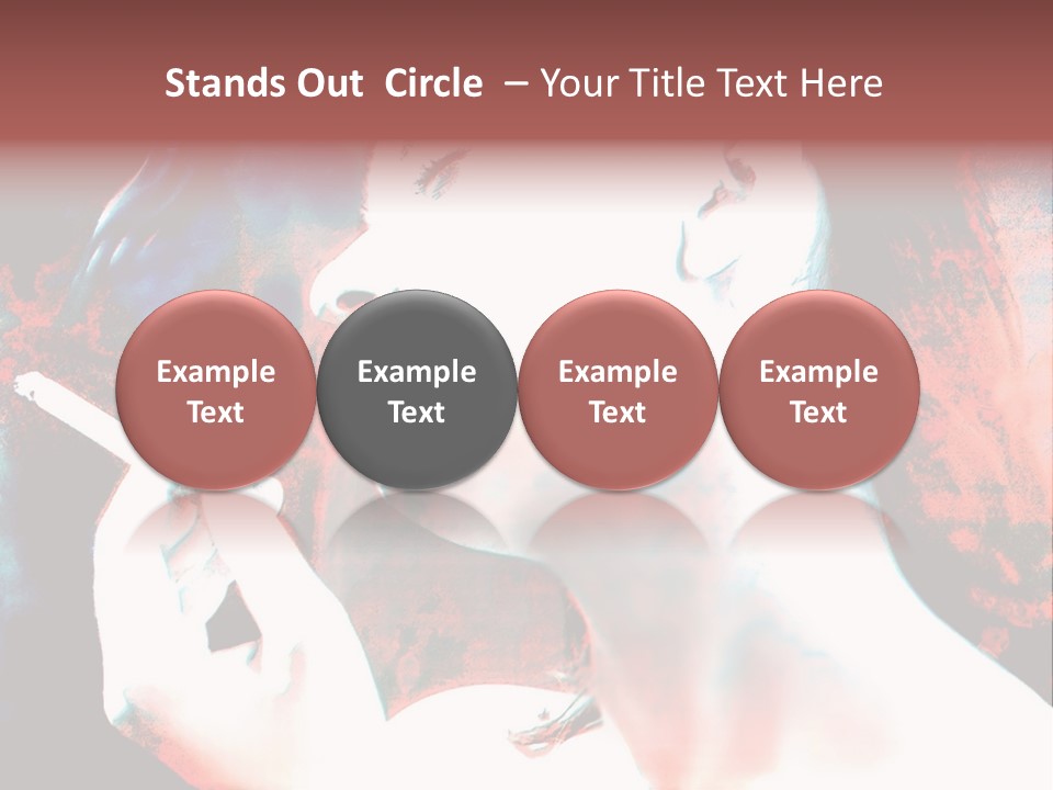 Girl Smoking PowerPoint Template