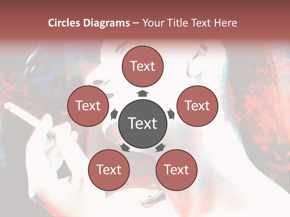 Girl Smoking PowerPoint Template