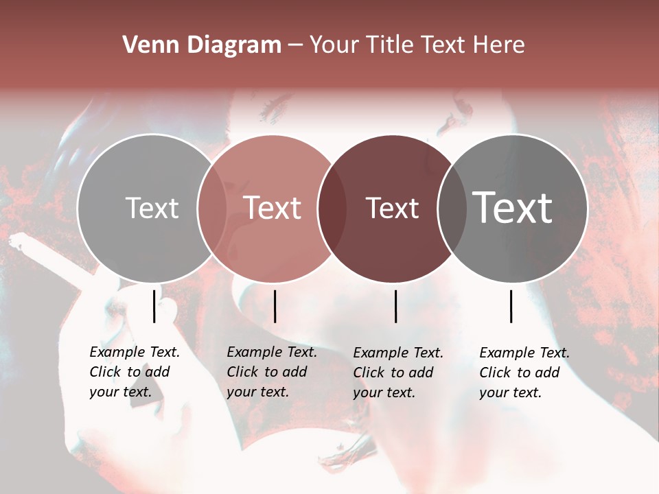 Girl Smoking PowerPoint Template