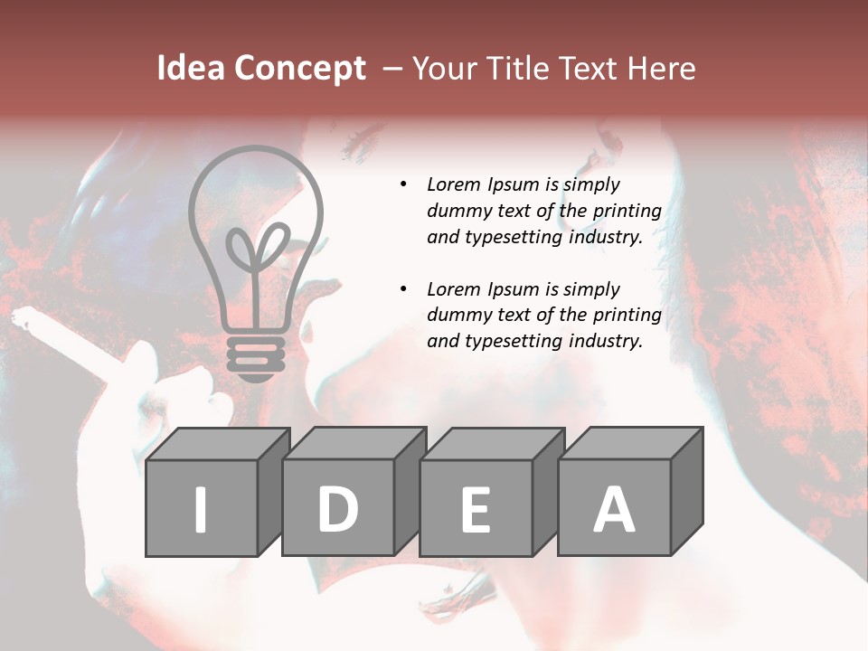 Girl Smoking PowerPoint Template