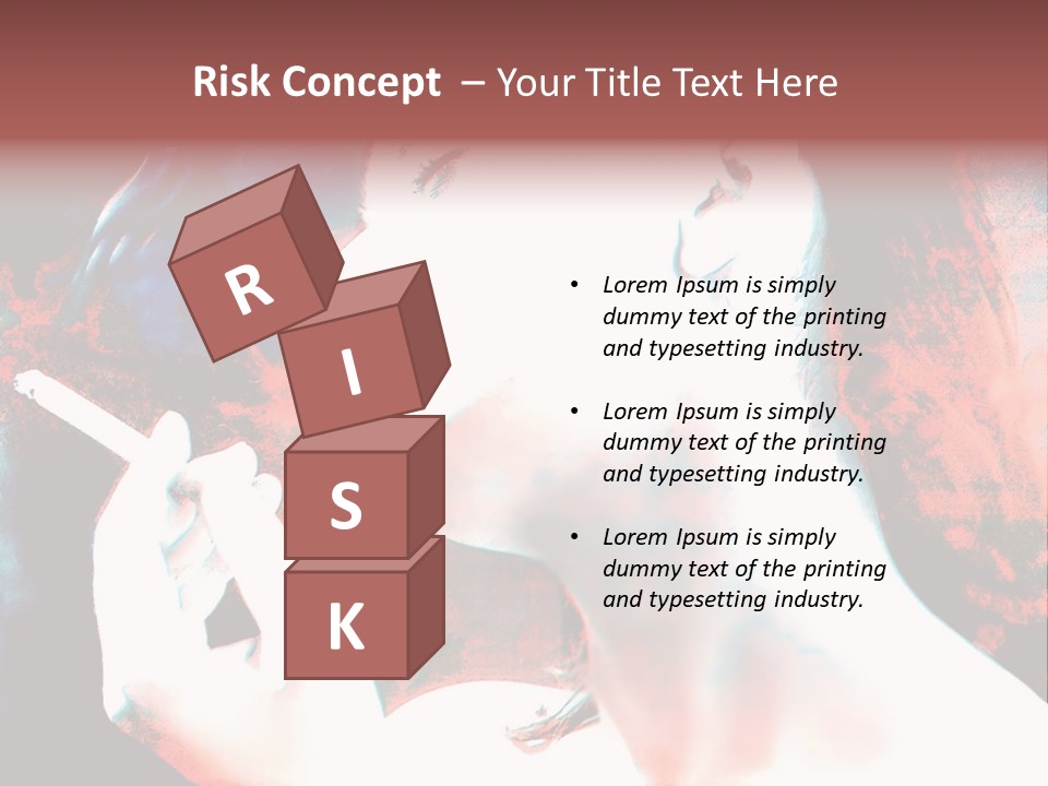 Girl Smoking PowerPoint Template