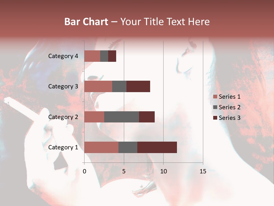 Girl Smoking PowerPoint Template