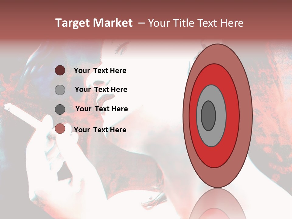 Girl Smoking PowerPoint Template