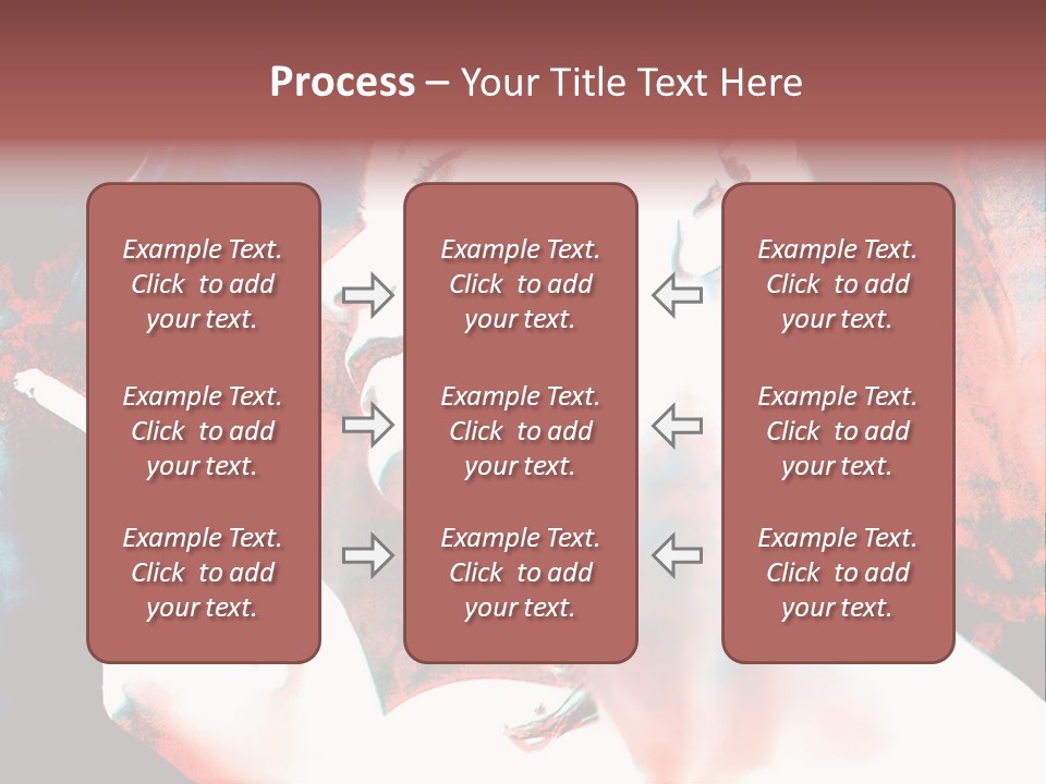 Girl Smoking PowerPoint Template