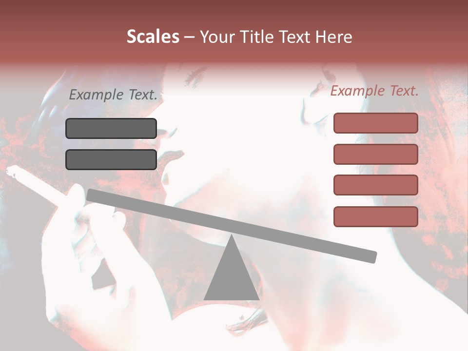 Girl Smoking PowerPoint Template