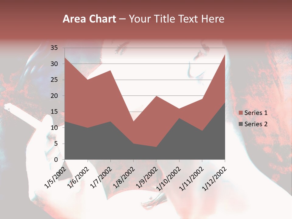 Girl Smoking PowerPoint Template