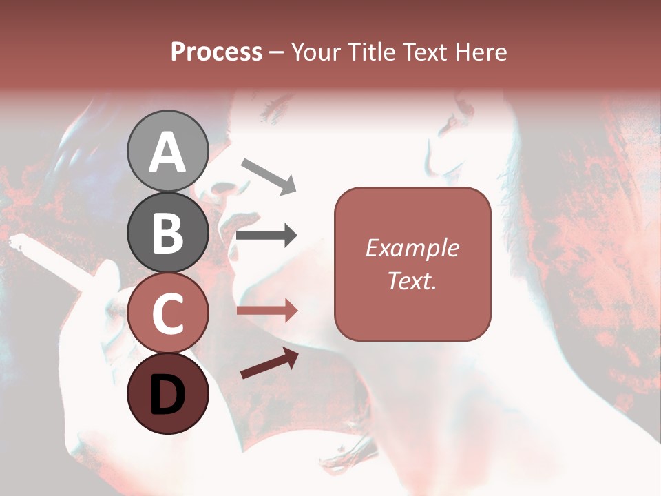 Girl Smoking PowerPoint Template