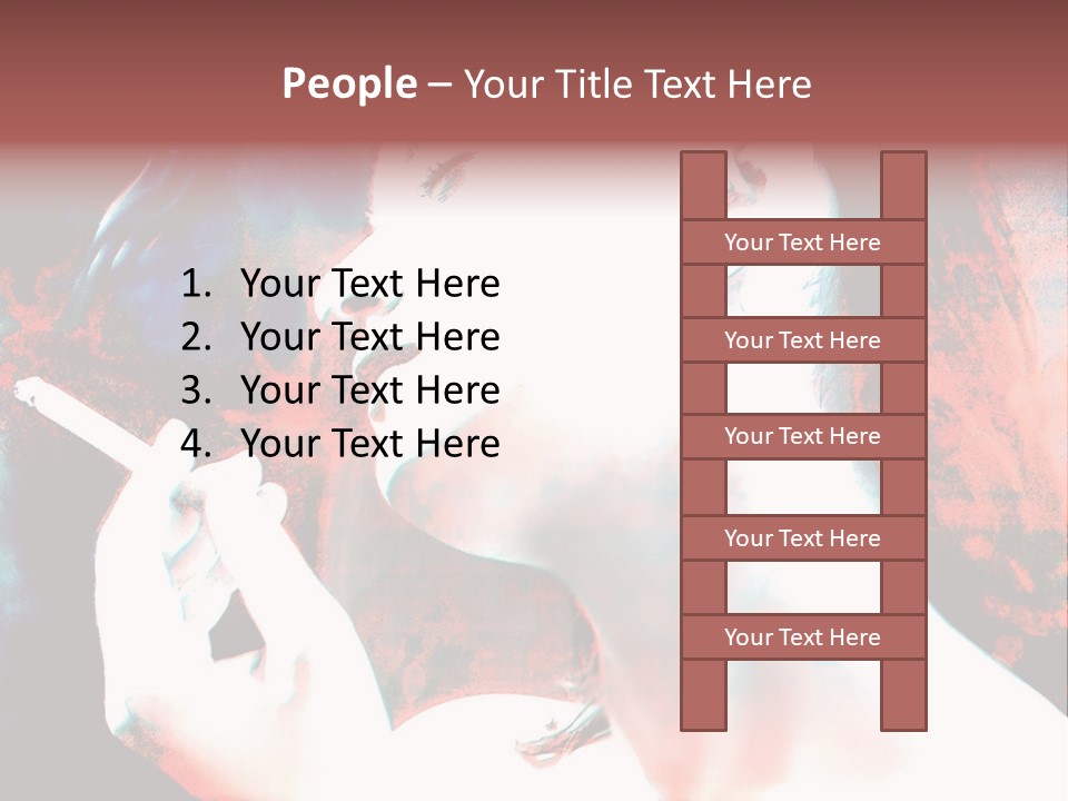Girl Smoking PowerPoint Template