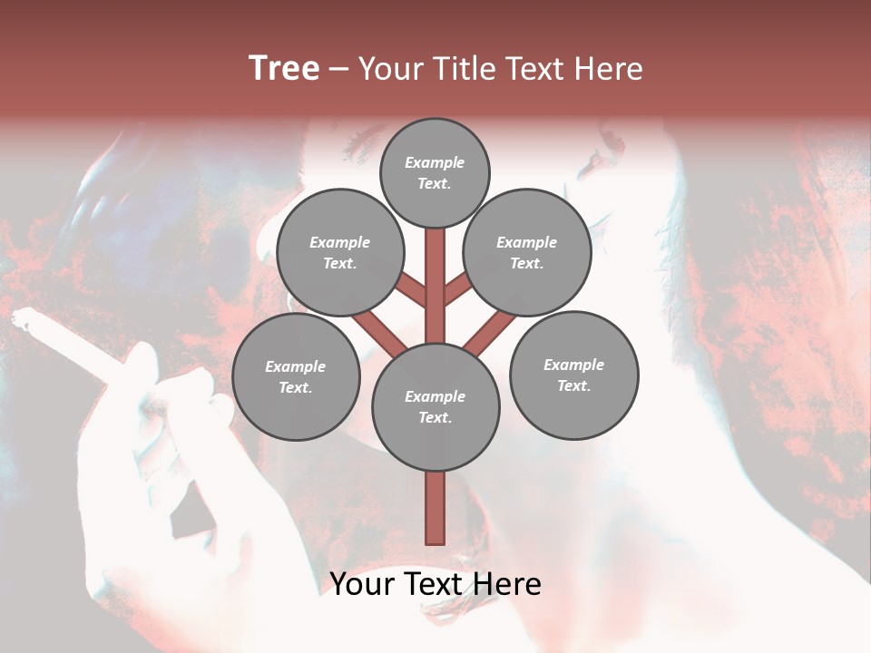 Girl Smoking PowerPoint Template