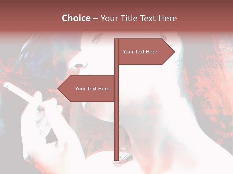 Girl Smoking PowerPoint Template