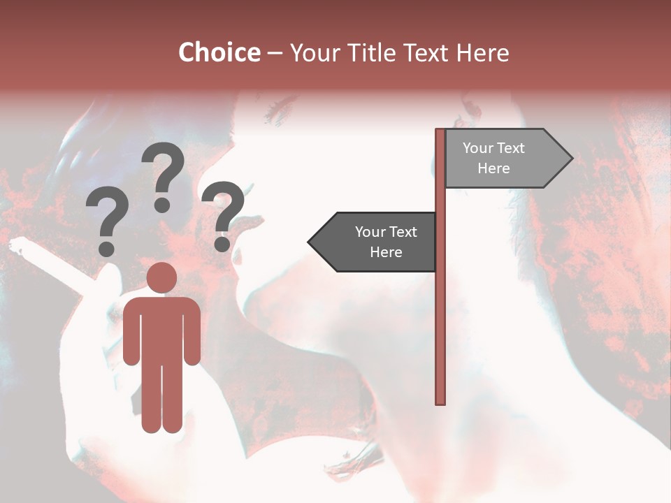 Girl Smoking PowerPoint Template