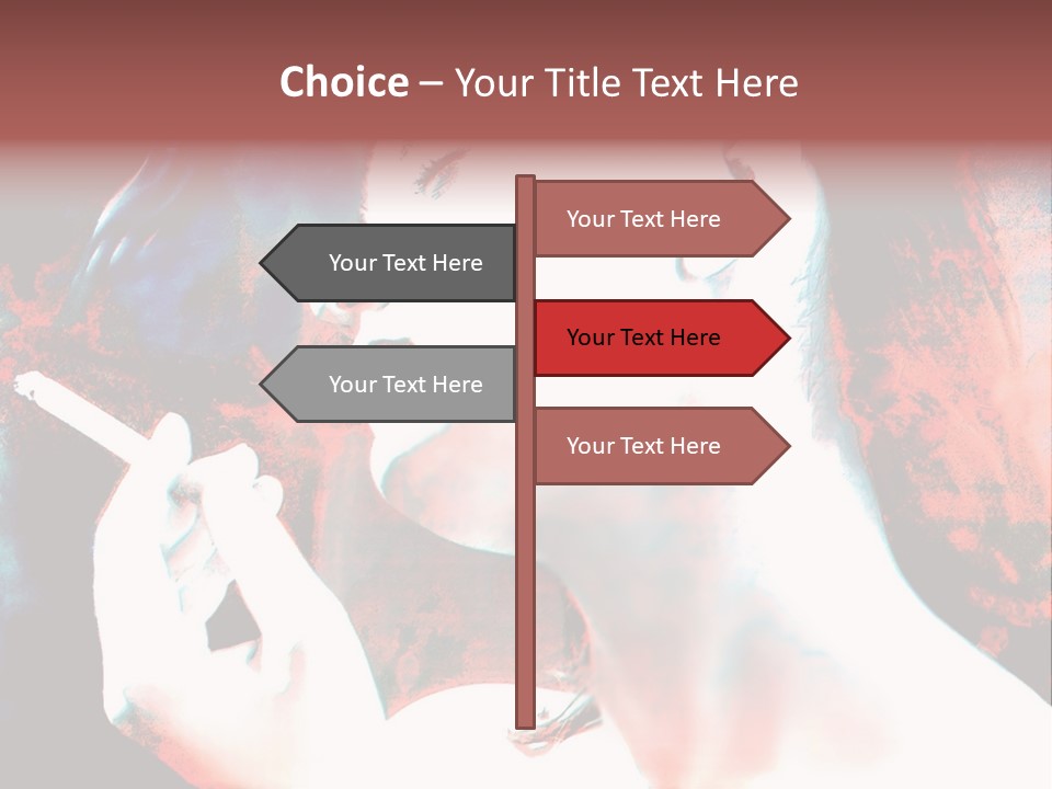 Girl Smoking PowerPoint Template