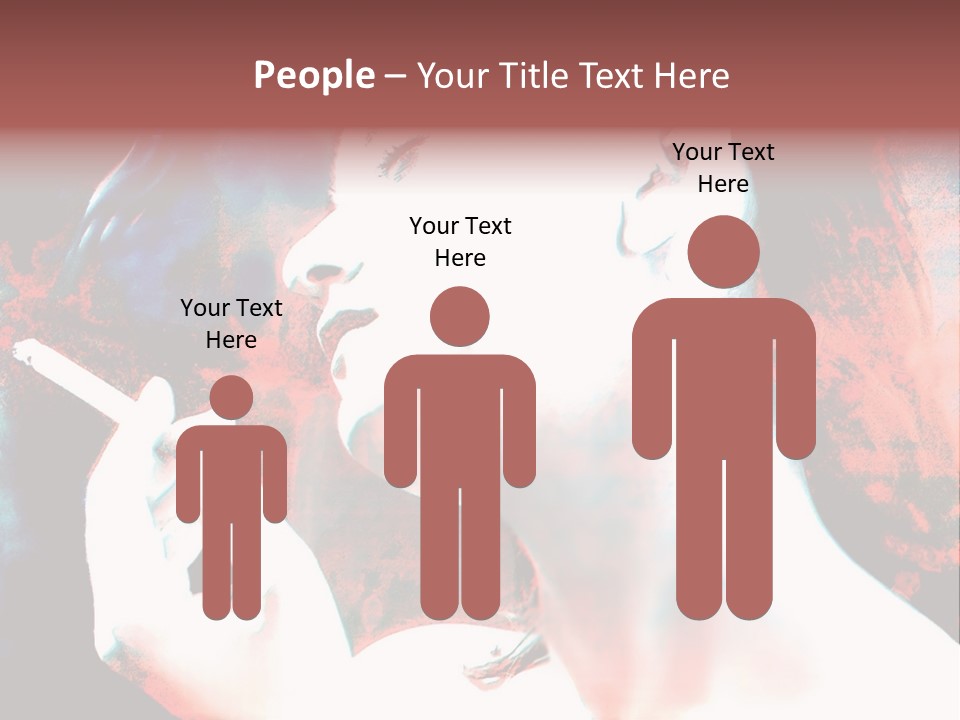 Girl Smoking PowerPoint Template