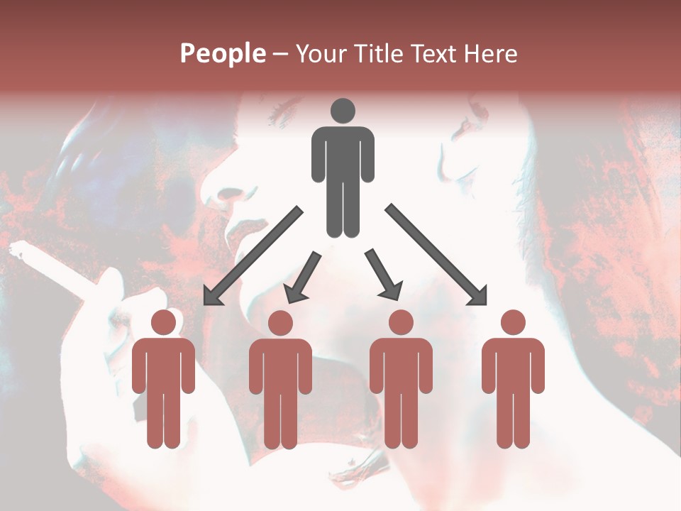 Girl Smoking PowerPoint Template