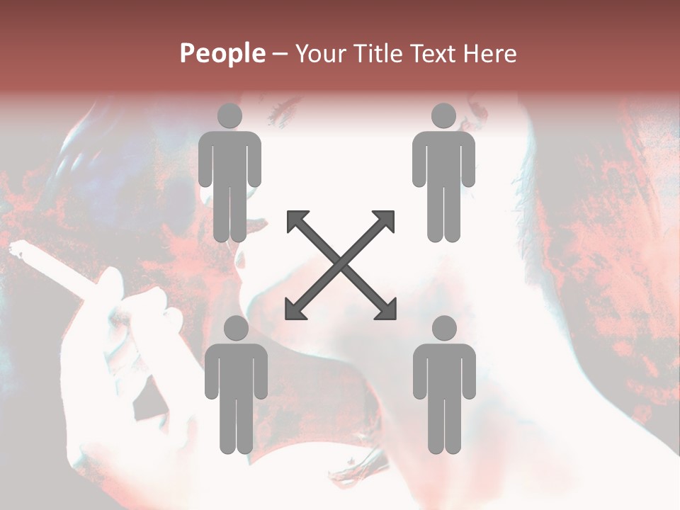 Girl Smoking PowerPoint Template