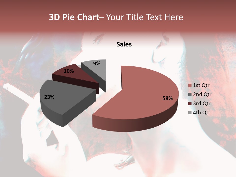 Girl Smoking PowerPoint Template