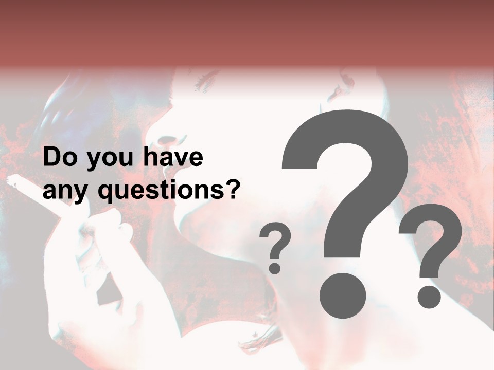 Girl Smoking PowerPoint Template