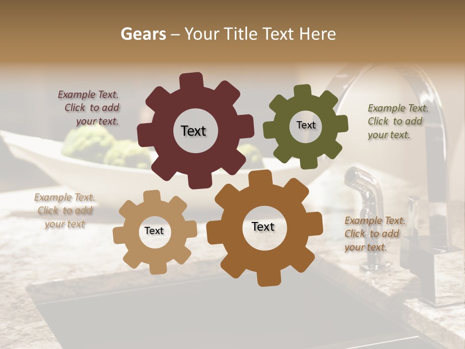 A Bowl Of Broccoli Sitting On A Kitchen Counter PowerPoint Template