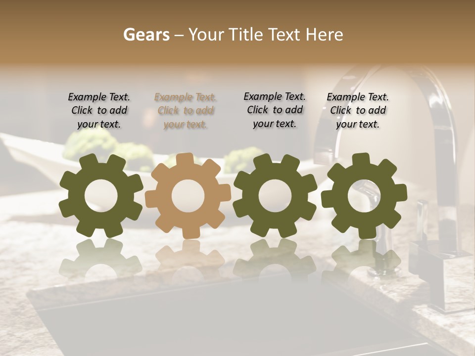 A Bowl Of Broccoli Sitting On A Kitchen Counter PowerPoint Template