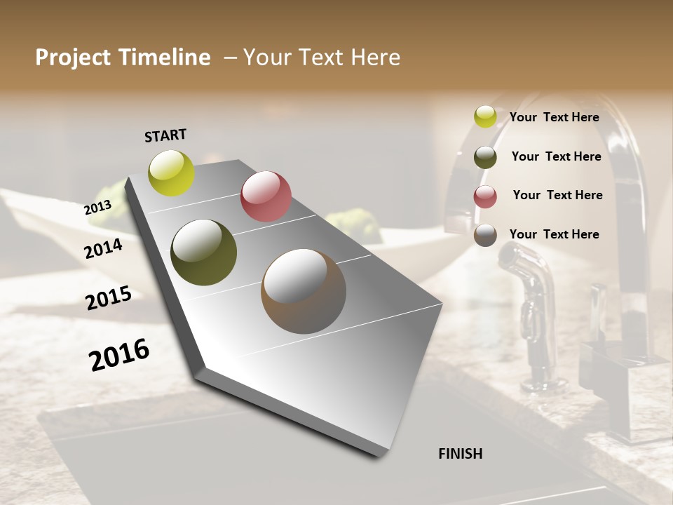 A Bowl Of Broccoli Sitting On A Kitchen Counter PowerPoint Template