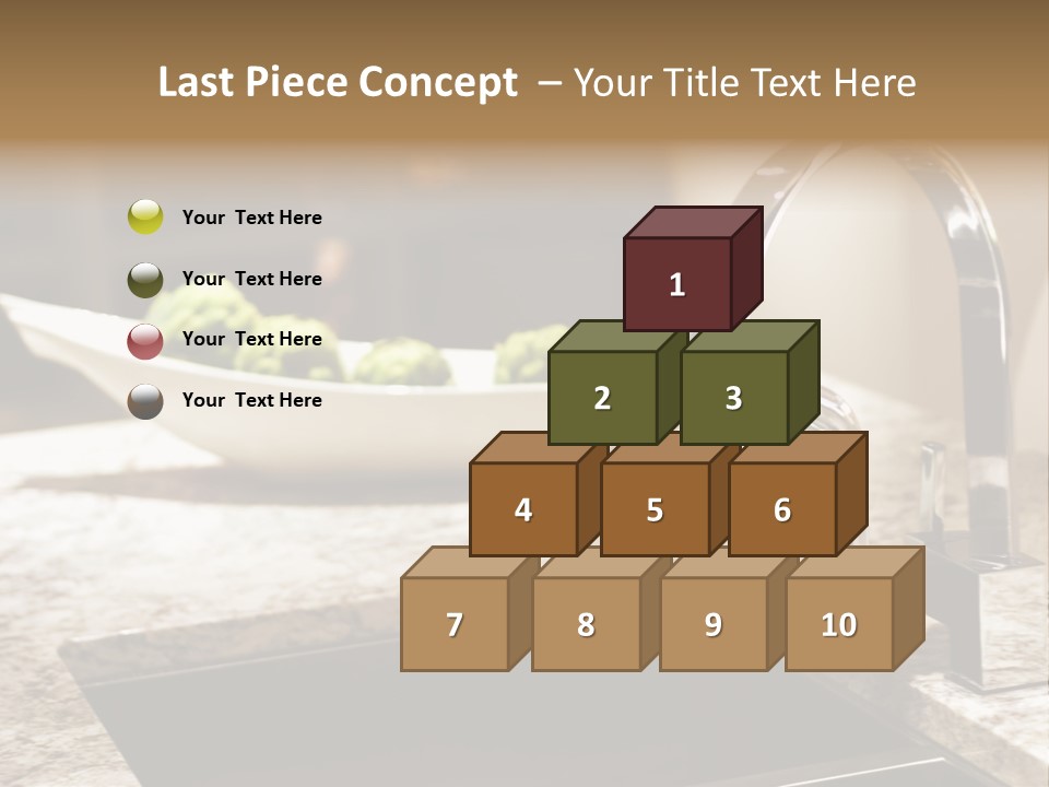 A Bowl Of Broccoli Sitting On A Kitchen Counter PowerPoint Template