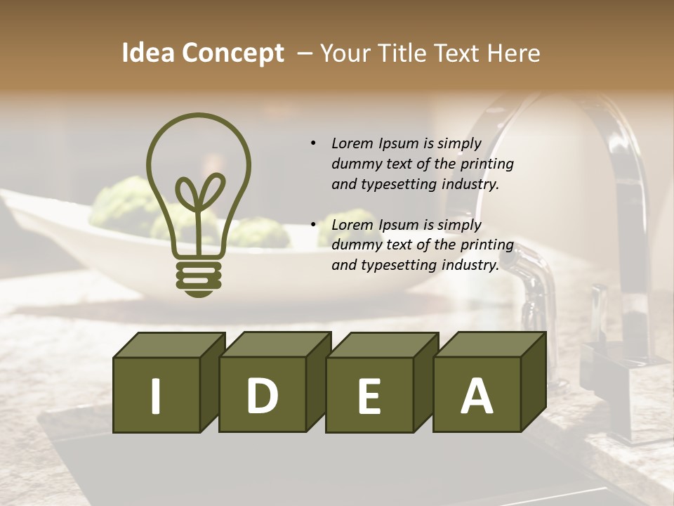 A Bowl Of Broccoli Sitting On A Kitchen Counter PowerPoint Template