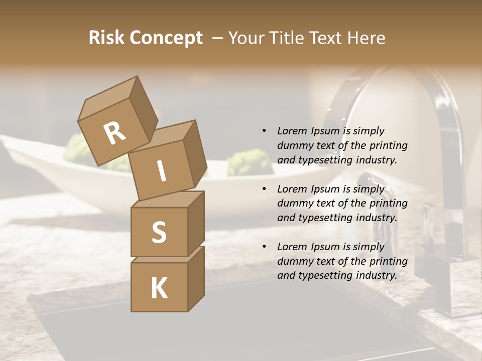 A Bowl Of Broccoli Sitting On A Kitchen Counter PowerPoint Template