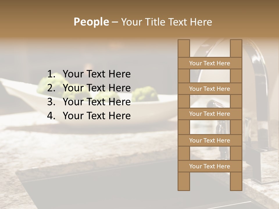 A Bowl Of Broccoli Sitting On A Kitchen Counter PowerPoint Template