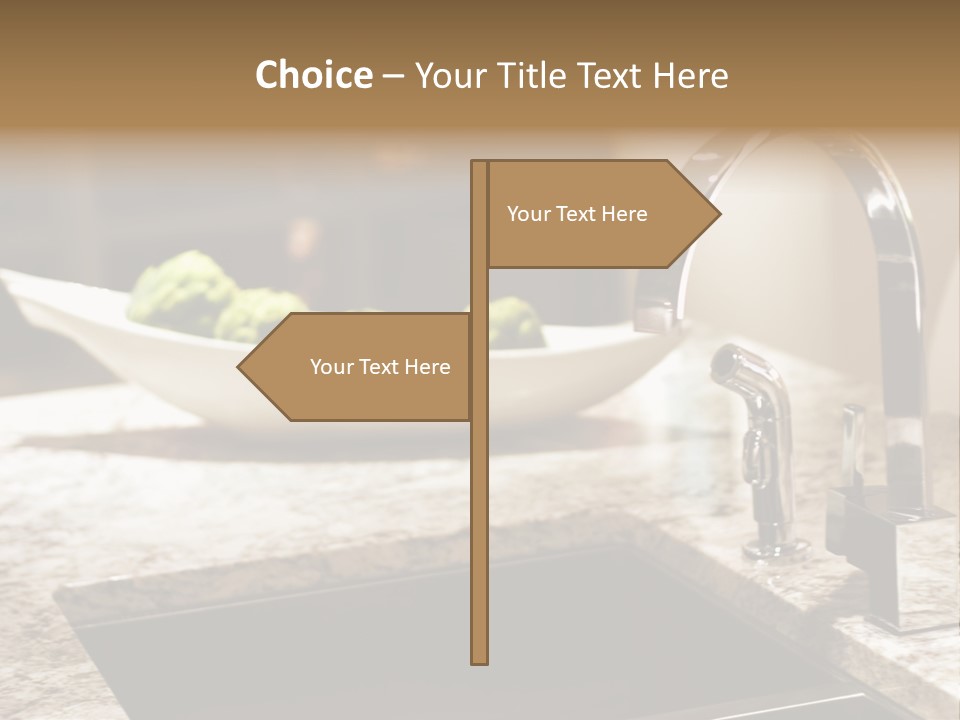 A Bowl Of Broccoli Sitting On A Kitchen Counter PowerPoint Template