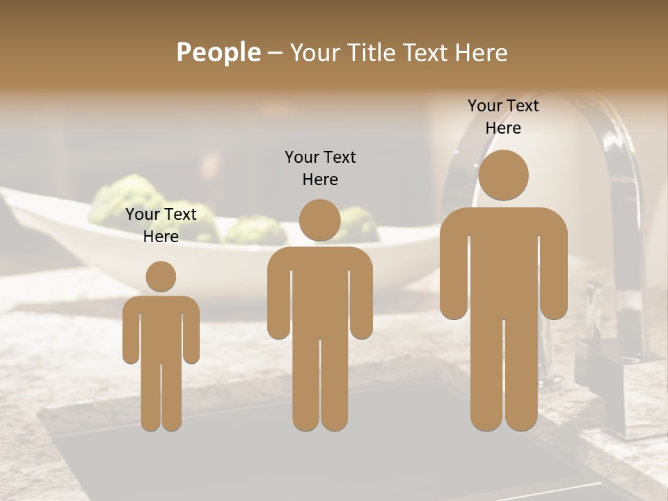 A Bowl Of Broccoli Sitting On A Kitchen Counter PowerPoint Template