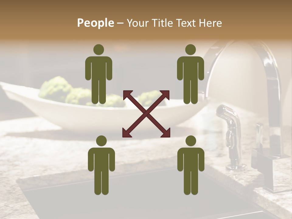 A Bowl Of Broccoli Sitting On A Kitchen Counter PowerPoint Template