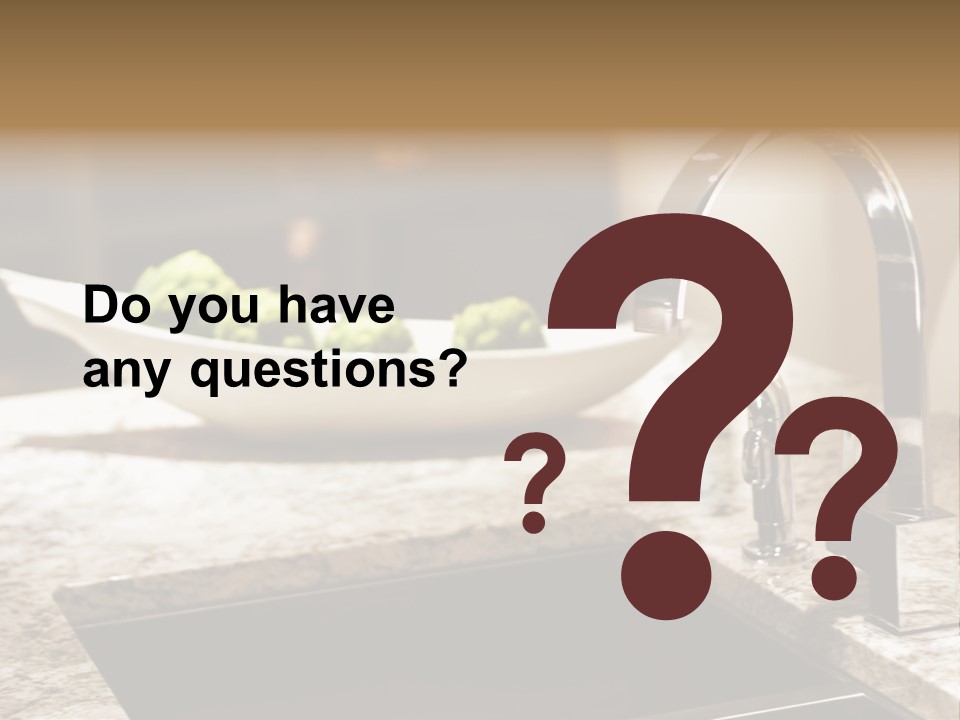 A Bowl Of Broccoli Sitting On A Kitchen Counter PowerPoint Template