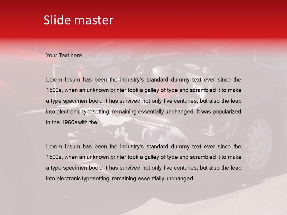 A Car That Is In The Back Of A Truck PowerPoint Template