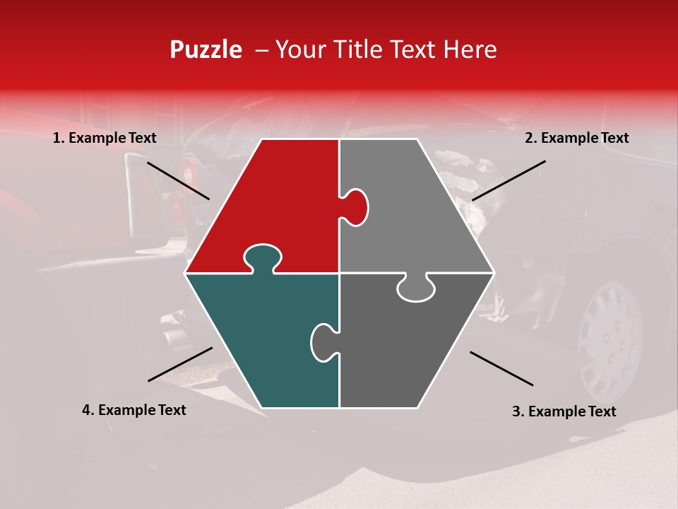 A Car That Is In The Back Of A Truck PowerPoint Template