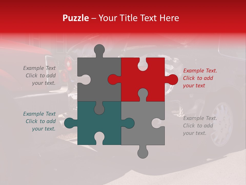 A Car That Is In The Back Of A Truck PowerPoint Template