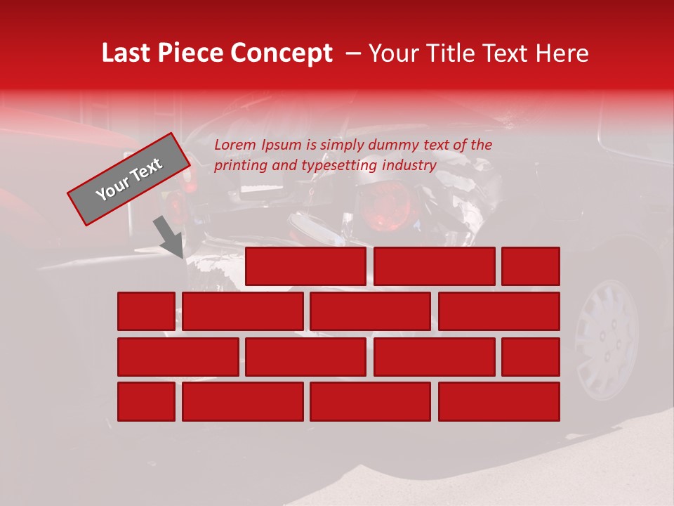 A Car That Is In The Back Of A Truck PowerPoint Template