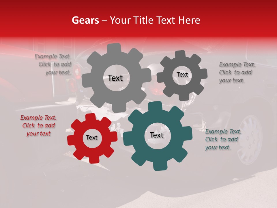 A Car That Is In The Back Of A Truck PowerPoint Template