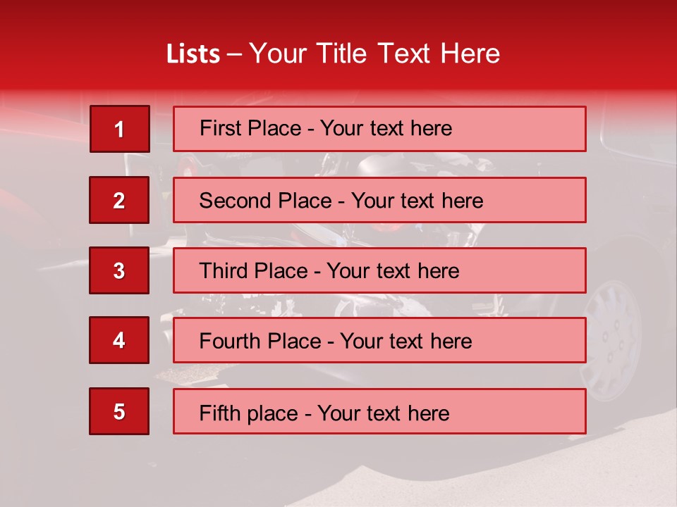 A Car That Is In The Back Of A Truck PowerPoint Template