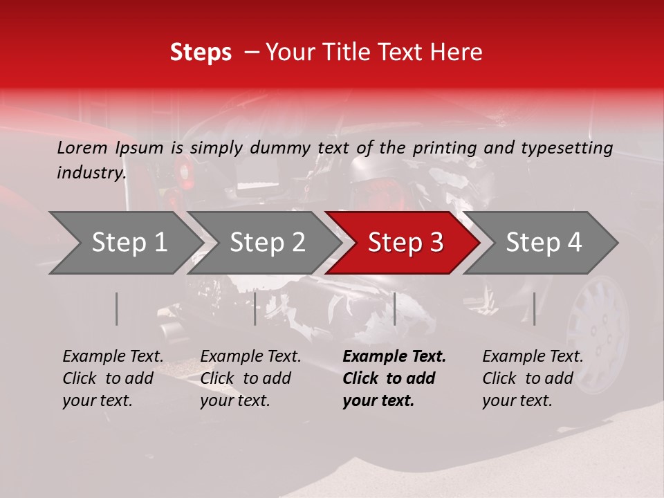 A Car That Is In The Back Of A Truck PowerPoint Template