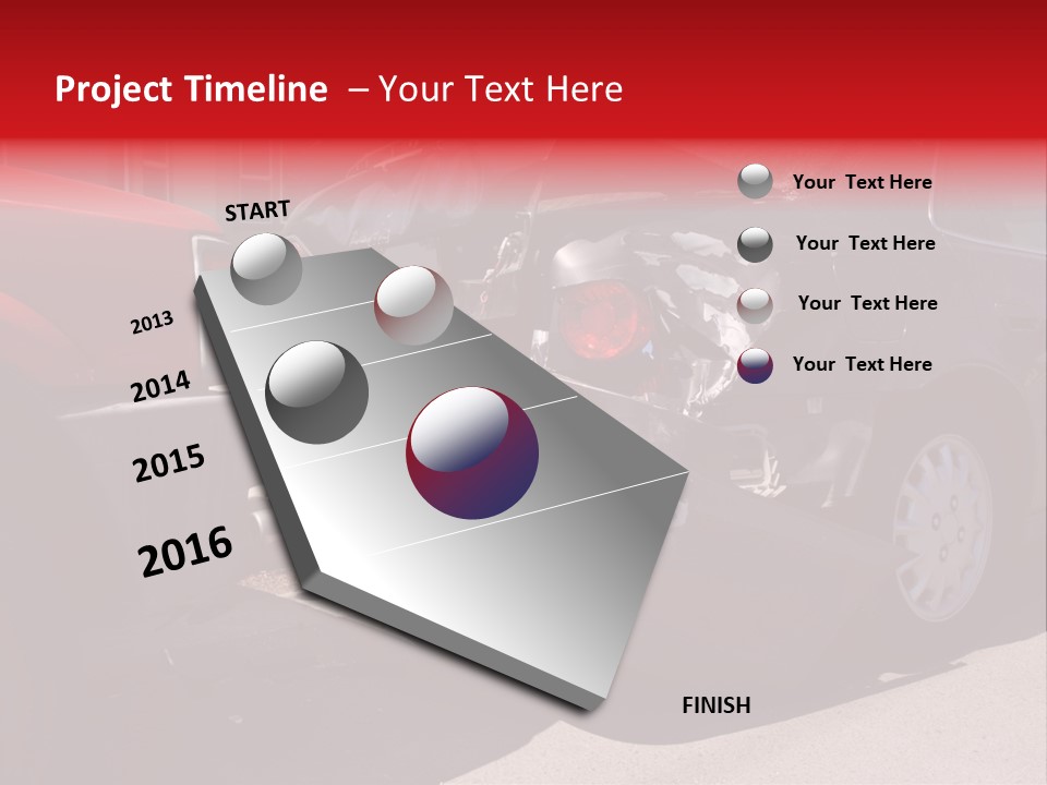 A Car That Is In The Back Of A Truck PowerPoint Template