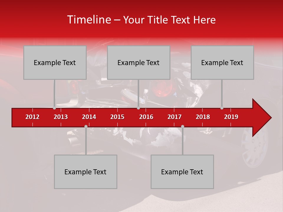 A Car That Is In The Back Of A Truck PowerPoint Template