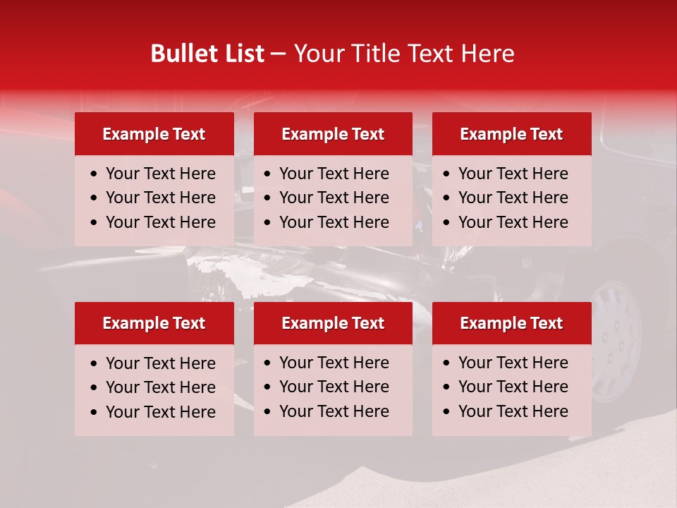 A Car That Is In The Back Of A Truck PowerPoint Template